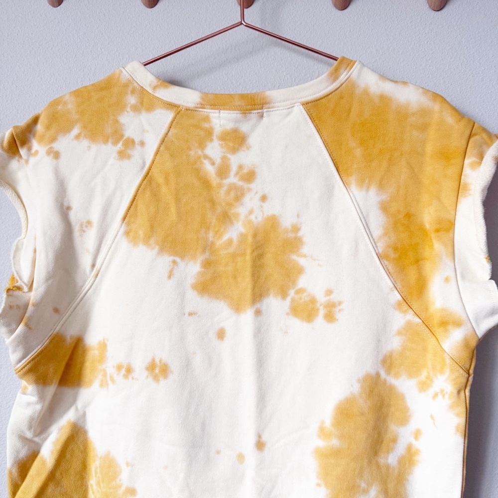 Roolee Yellow Tie-Dye Short Sleeve Sweatshirt - Picture 9 of 11